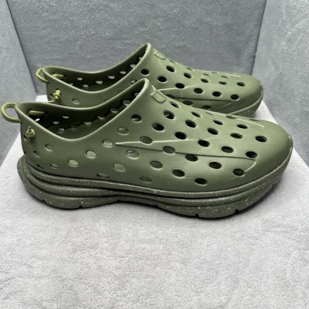 KANE Revive Recovery Shoes Men's 14 Olive Green Speckle Slip On Sneakers